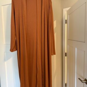 Rust Long Cardigan